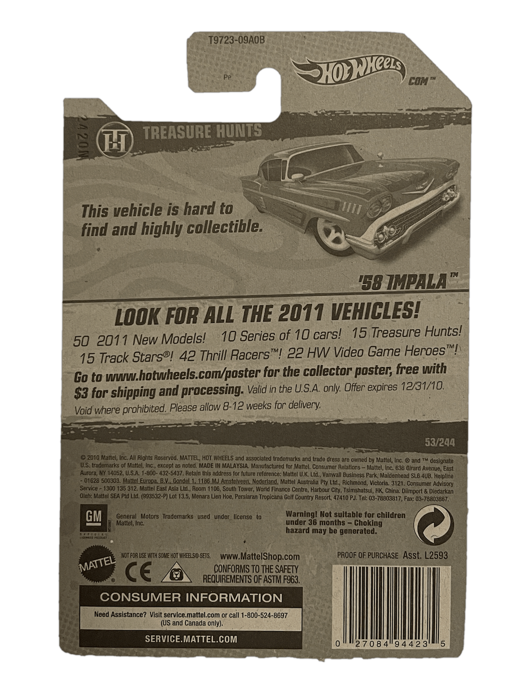 Hot Wheels Treasure Hunt '58 Impala (2011)