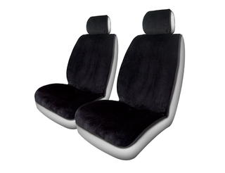 Накидки сидений МЕХ иск - ПОЛНЫЙ - CarFashion (к-т) -"ALPACA PLUS" - МЕХ черный 22168