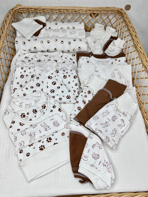 Комплект одежды из 25 предметов «Зайки/Лапки »