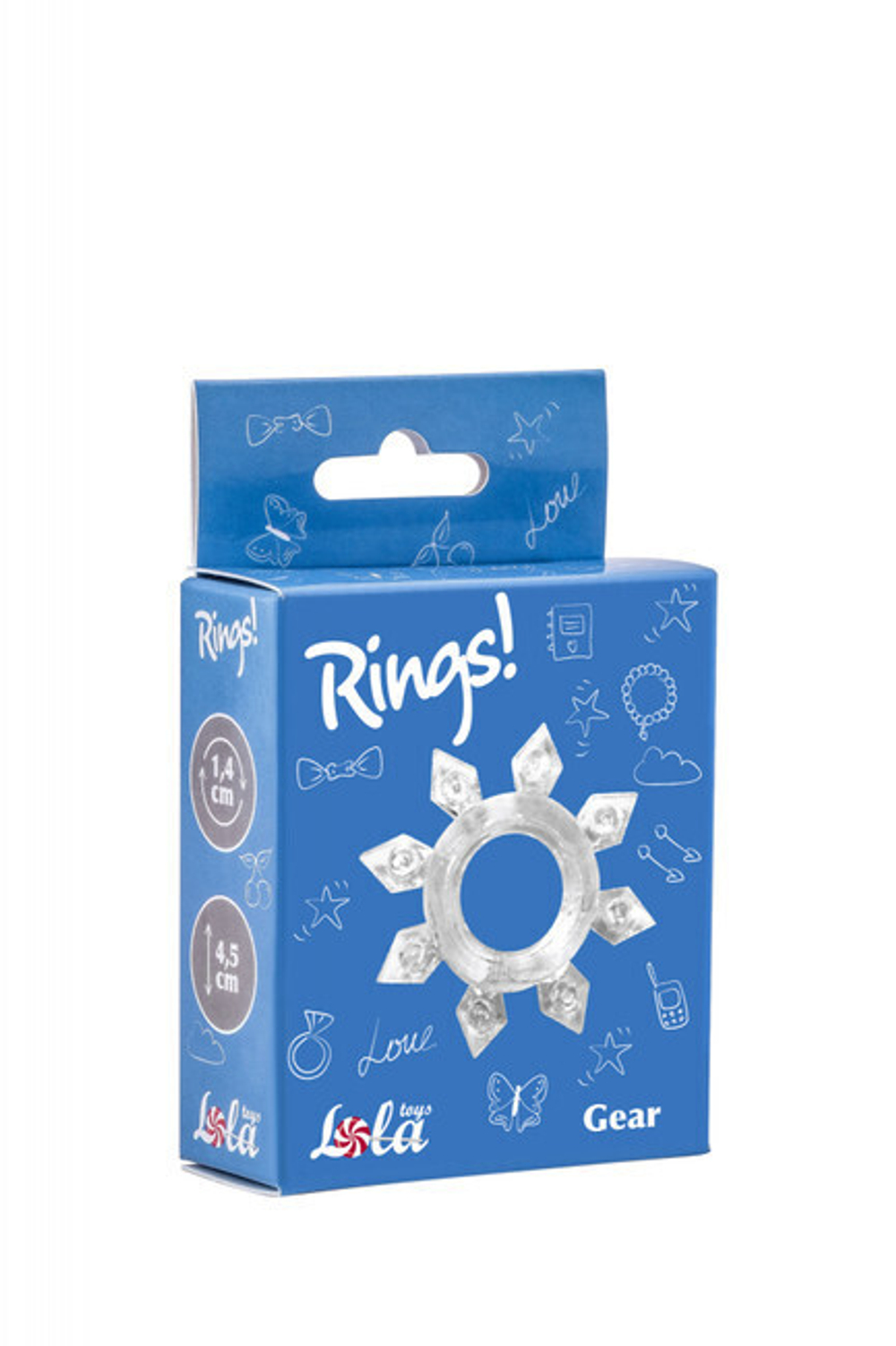 Эрекционное кольцо Rings Gear white (Цвет: прозрачный)