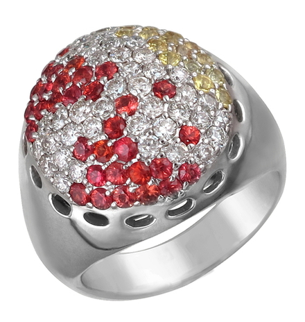 Кольцо с бриллиантом  из белого золота JA-K-675795-1