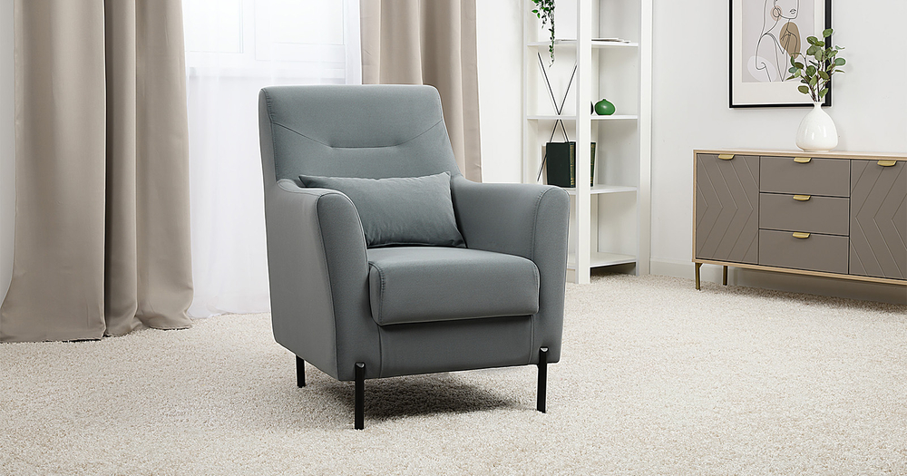 Барселона кресло для отдыха (серо-голубой)