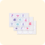 Наклейки для кармашков в детский сад. Для девочек