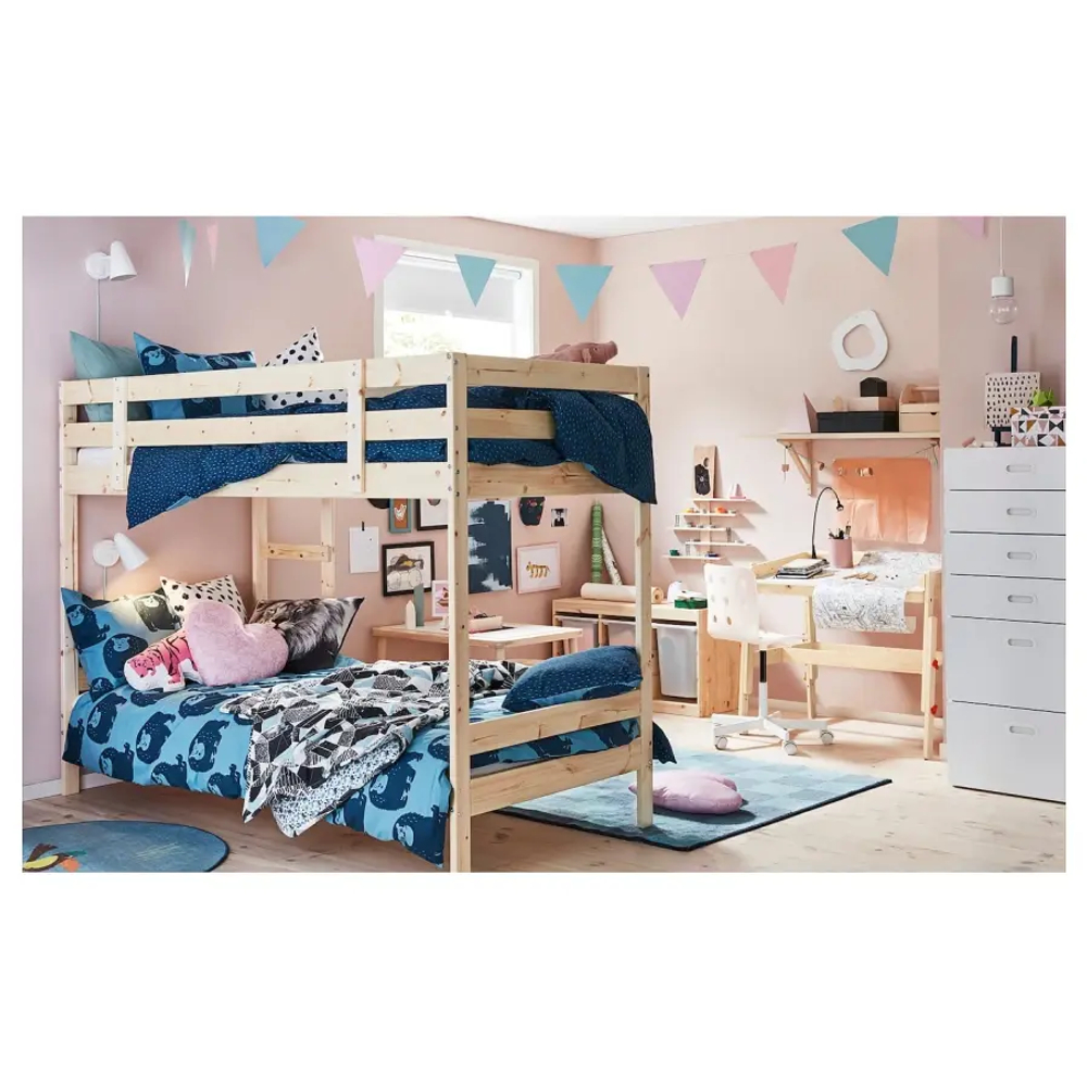 Кровать двухъярусная - IKEA MYDAL/ МИДАЛ ИКЕА, 90x200 см, коричневый
