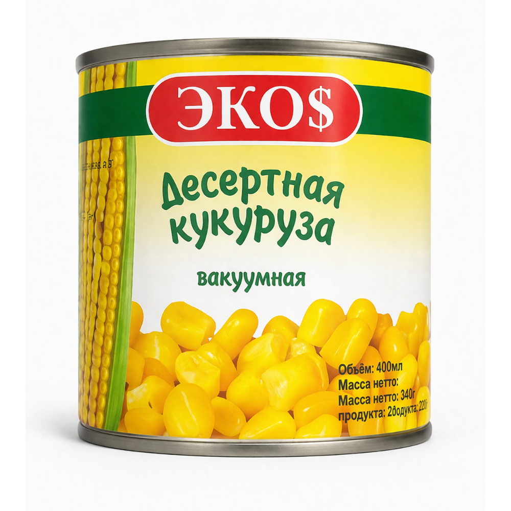 Кукуруза ЭкоS десертная 340 гр