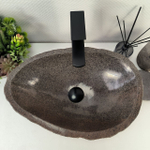 Каменная раковина из речного камня RS-05146 (49*33*15) 0856 из натурального камня