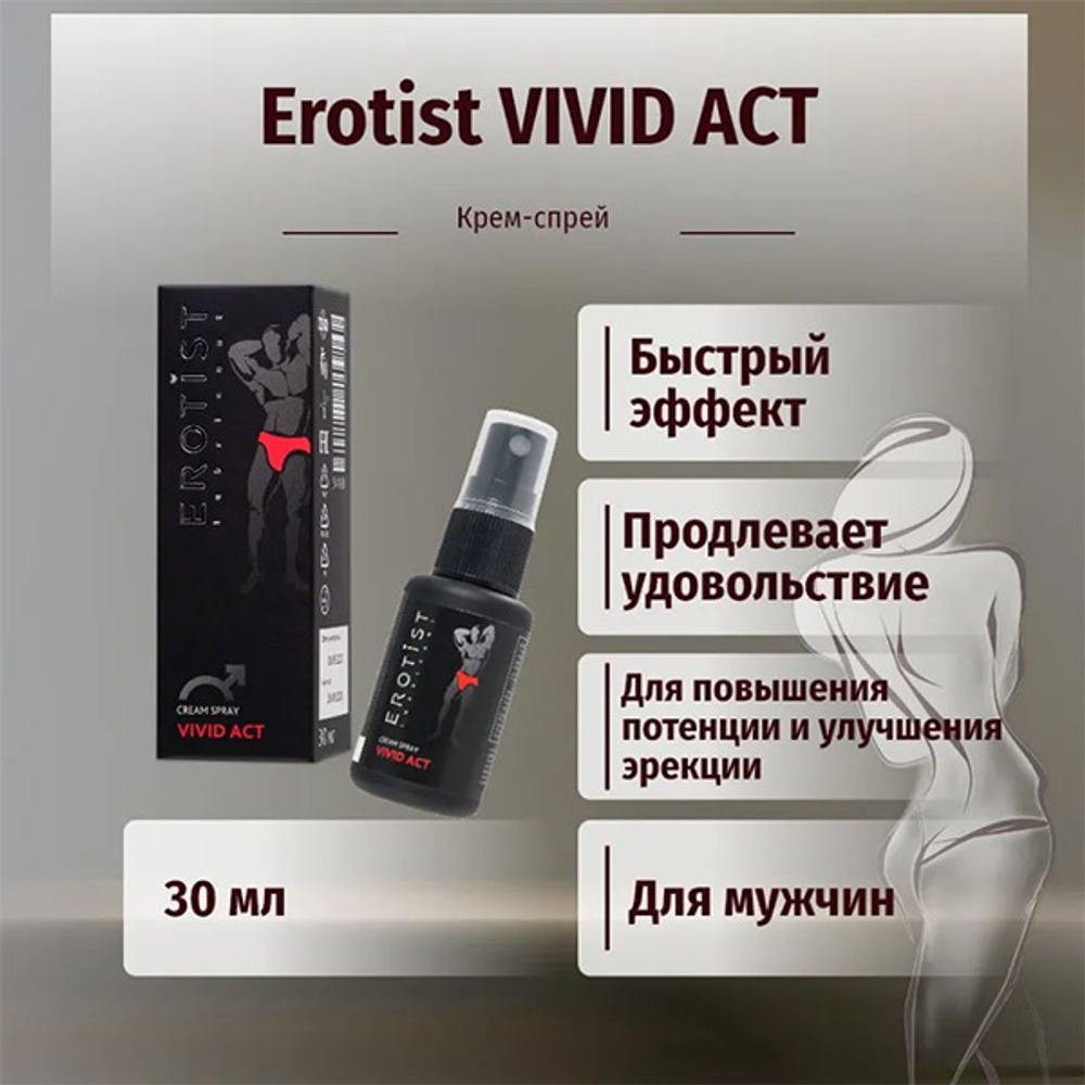 Возбуждающий крем-спрей для мужчин Erotist Lubricants Vivid Act 30мл