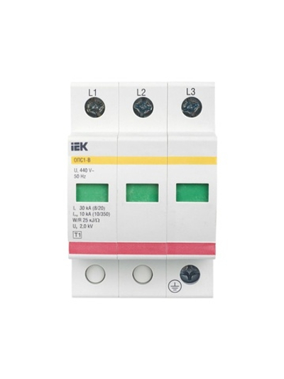 Ограничитель перенапряжения ОПС1-B 3P KARAT IEK MOP20-3-B