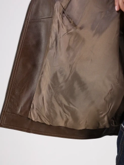 Кожаная куртка демисезонная косуха оверсайз