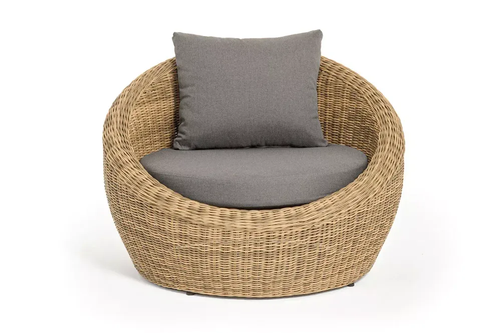 "Барселона" кресло из искусственного ротанга, цвет соломенный