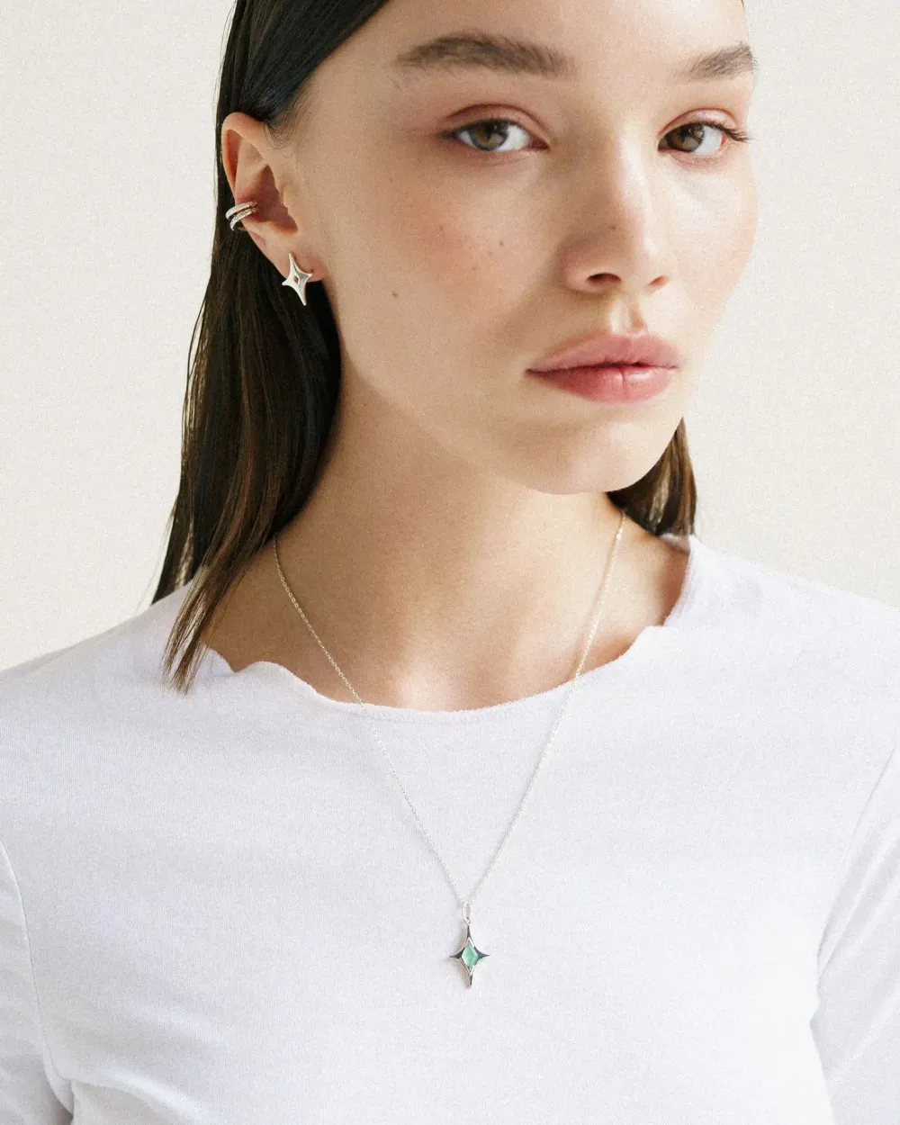 Подвеска Mar с зеленым опалом