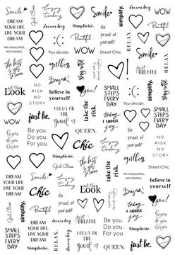 Слайдер-дизайн Crazy Shine Nails mini: Надписи 7