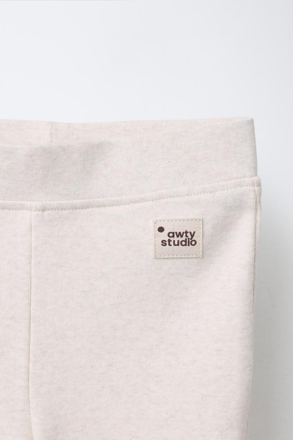 ZARA ЛЕГИНСЫ FLARE ИЗ ИНТЕРЛОКА С ЭТИКЕТКОЙ, ПЕСОЧНЫЙ МЕЛАНЖ