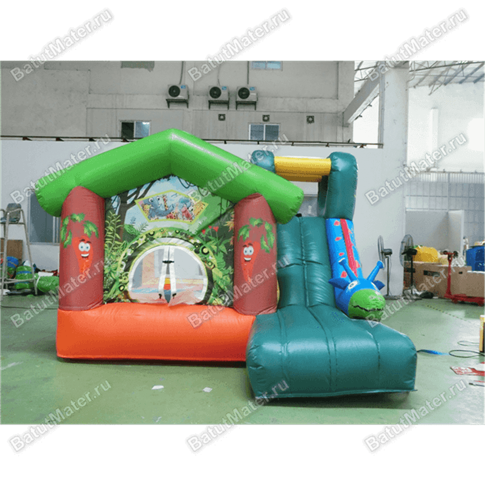 Небольшой надувной батут "Лесной домик"
