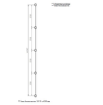 Спортивный комплекс №42, тресекционный турник со шведской стенкой, 6150*200*2700 мм., D=89 мм.