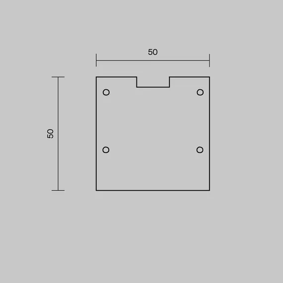Комплект заглушек (для профиля 50x50) 2 шт., ALM-5050-S-EC 642046 Led Strip 642046