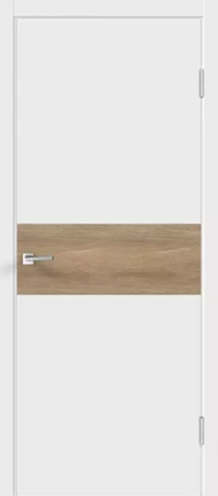 Межкомнатная дверь Velldoris Galant Duo 3 PG (вставка Дуб европейский) Эмалит белый