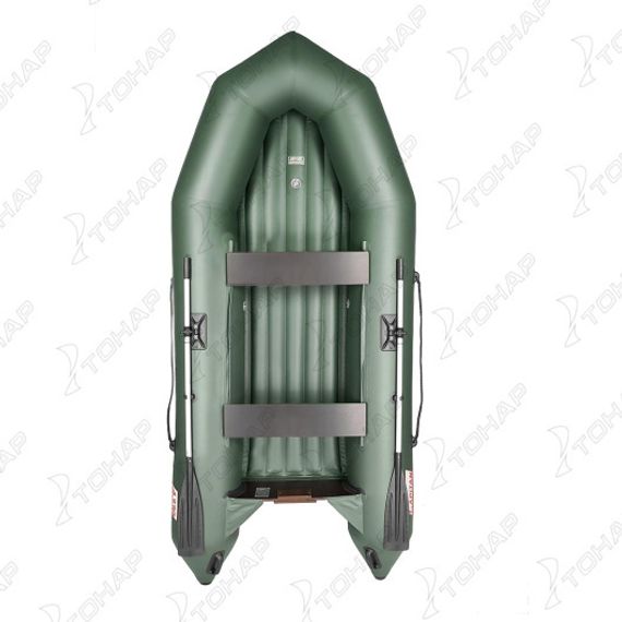 Лодка Тонар Капитан A330 (надувное дно) зеленый