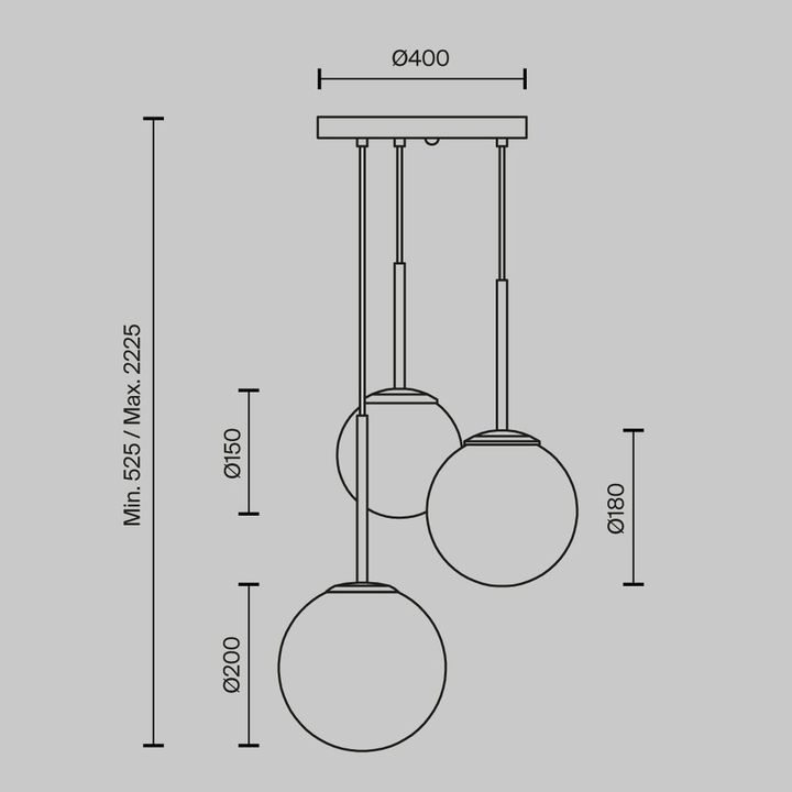 Подвесной светильник Maytoni Basic form MOD321PL-03W