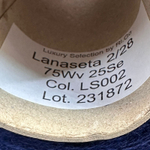LANASETA - Luxury Selection by Ri.Go; 75% меринос, 25% шелк; 1400м/100г, (2/28); col. LS002, цвет: королевский синий; S702