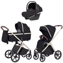 Коляска Carrello Vector CRL-6550 Nova DK791 Grey Line 3 в 1 Pearl Black