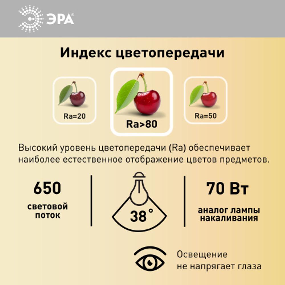 Лампа светодиодная ЭРА STD LED Lense MR16-8W-827-GU10 8Вт линзованная софит теплый белый свет GU10 | Софиты линзованные (MR) STD