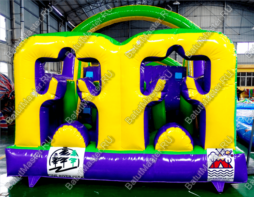 Надувной батут "Длинная полоса препятствий" 29*4*5 м