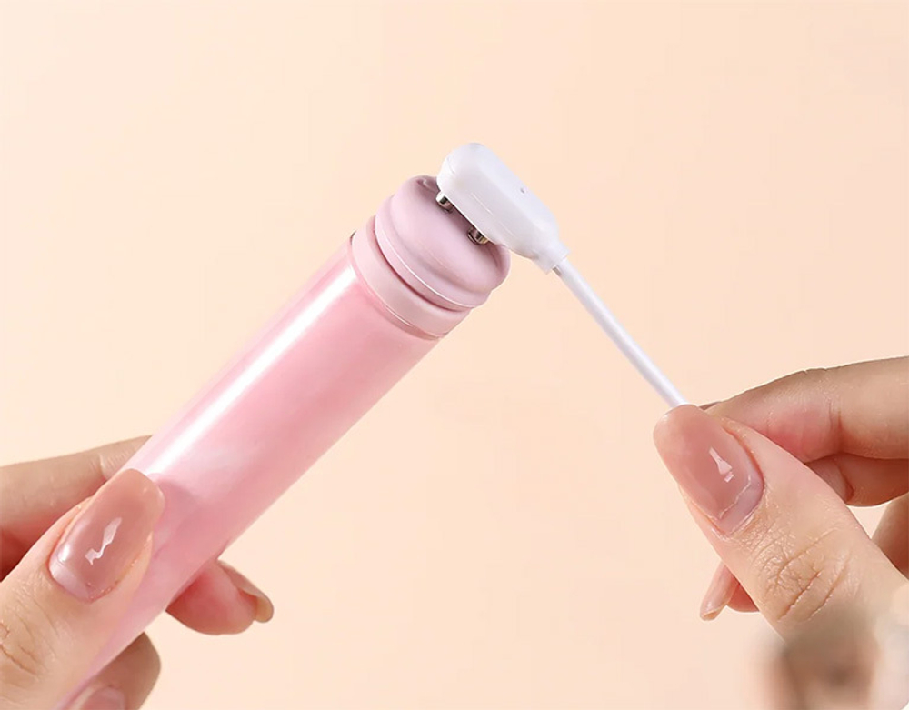 Розовый компактный стеклянный вибратор 12см для стимуляции G-точки BeYourLover Magic Cane VT500A-P