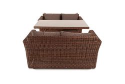 "Мокко" обеденная группа плетеная из ротанга, цвет коричневый