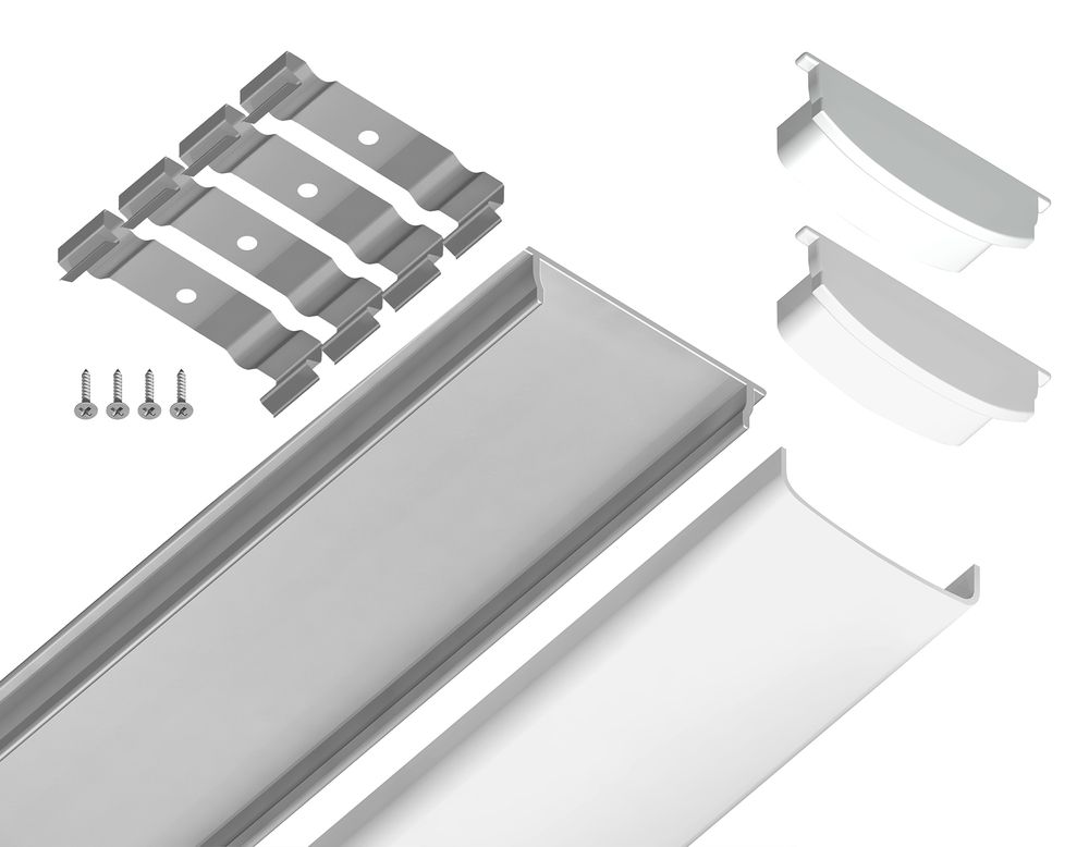 Ambrella Алюминиевый профиль накладной гибкий 18*4 для светодиодной ленты до 15мм Alum Profile GP1600AL
