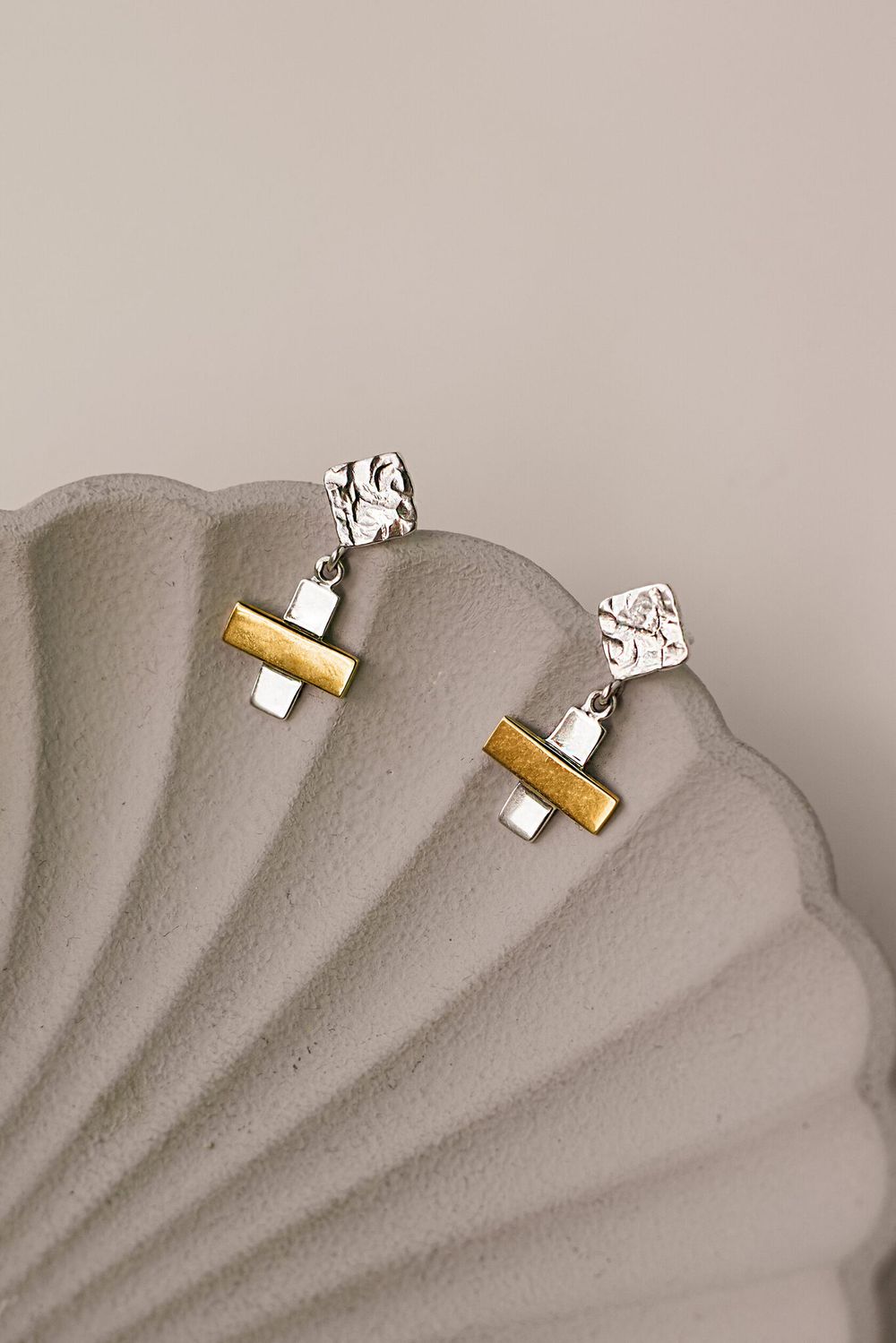 Серьги-кресты Мозаика