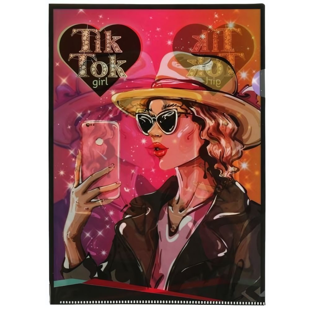 Папка-уголок А4 "Tik tok girl" (Умка) Папка-уголок А4 "Tik tok girl" (Умка)