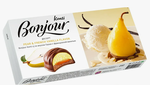 ДЕСЕРТ BONJOUR KONTI СО ВКУСОМ ГРУША С ФРАНЦУЗСКОЙ ВАНИЛЬЮ 232ГР