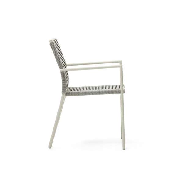 Culip Садовый стул из алюминия и шнура в белом цвете
