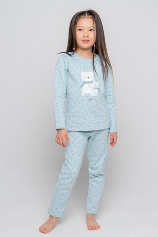 Пижама  для девочки  К 1579/горошек на зимнем небе