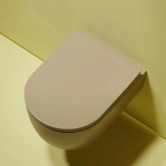 Унитаз подвесной Ceramica Nova Modena CN6063MC безободковый, с крышкой микролифт, капучино матовый