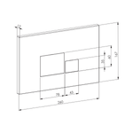 Клавиша смыва D&K Quadro DB1519002, матовый хром