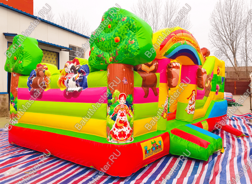 Коммерческий надувной батут "В гостях у Маши", 6х4х3