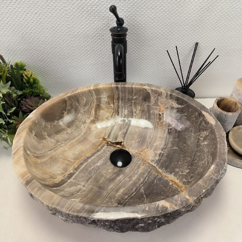 Раковина из оникса Erozy Grey EO-62179 57*47*15 0094