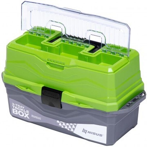 Ящик для снастей NISUS Tackle Box трехполочный зеленый (N-TB-3-G)
