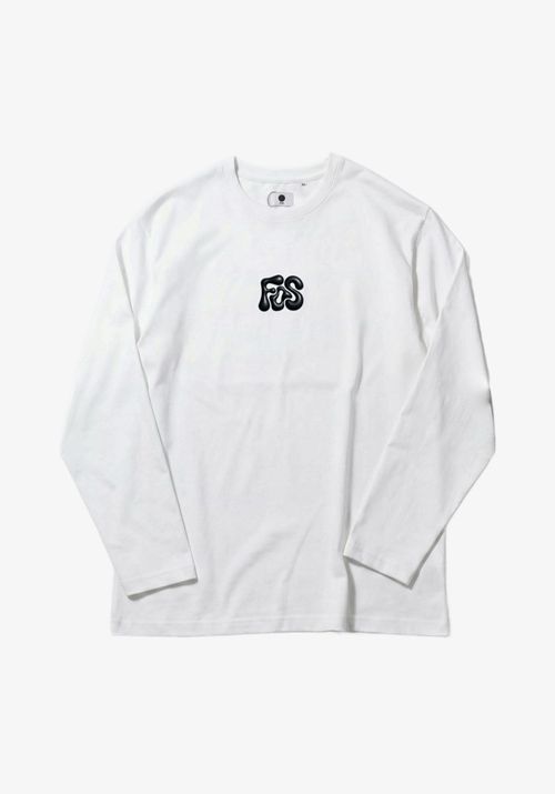 Лонгслив black logo белый
