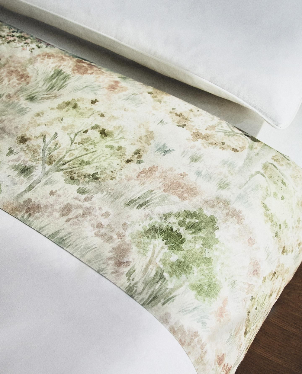 Zara Home - Простыня с садовым принтом, зеленый, 240x280 см