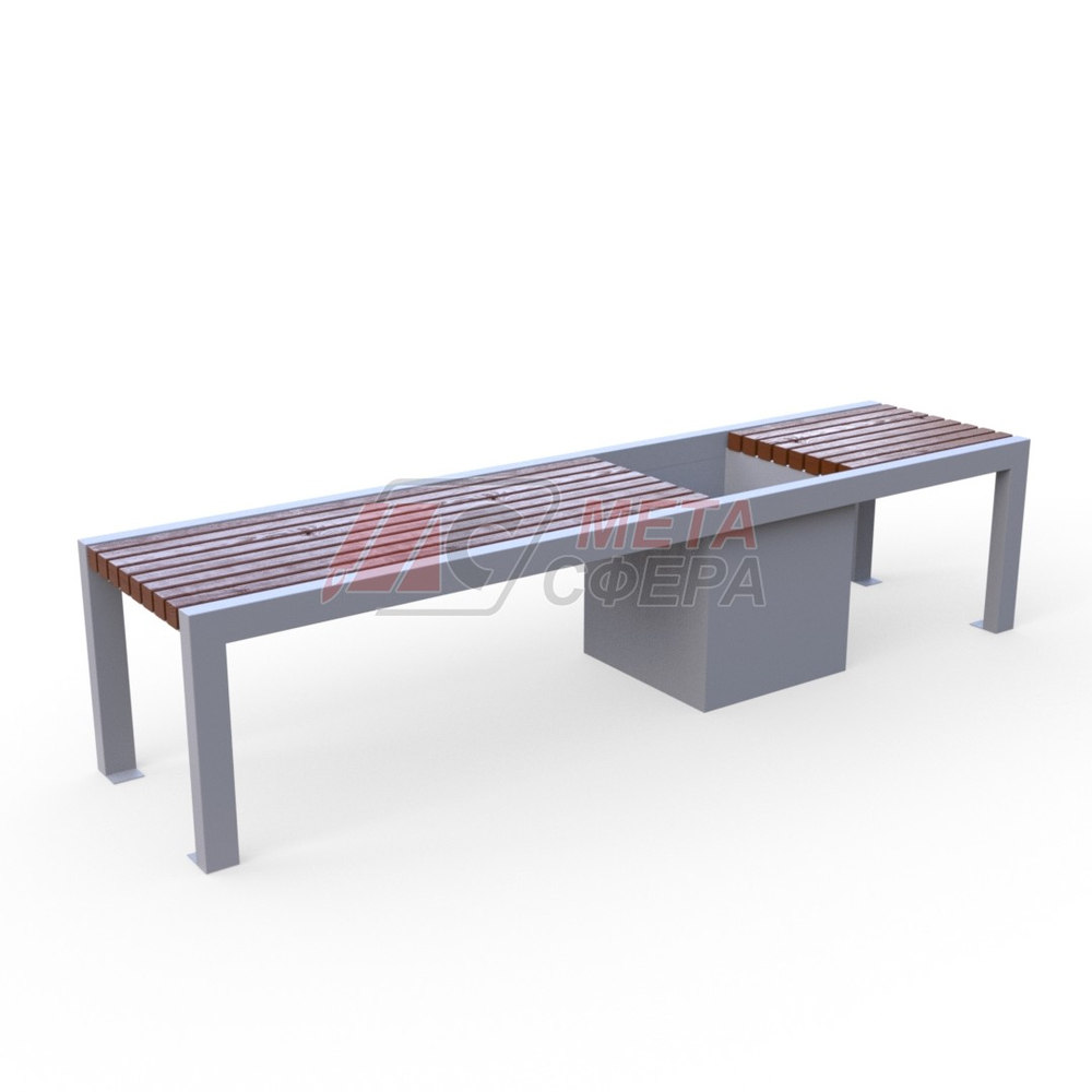 Лавка Бонжур 3 со средней цветочницей