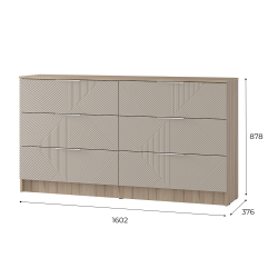 Комод Эмилия КМ-04, Дуб смоки, Айриш