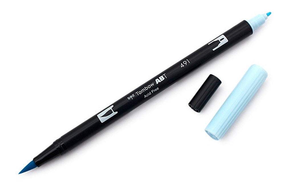 Tombow ABT Dual Brush Pen 491 (Glacier Blue) - Купить с доставкой по Москве, Санкт-Петербургу и РФ в интернет-магазине pen24.ru