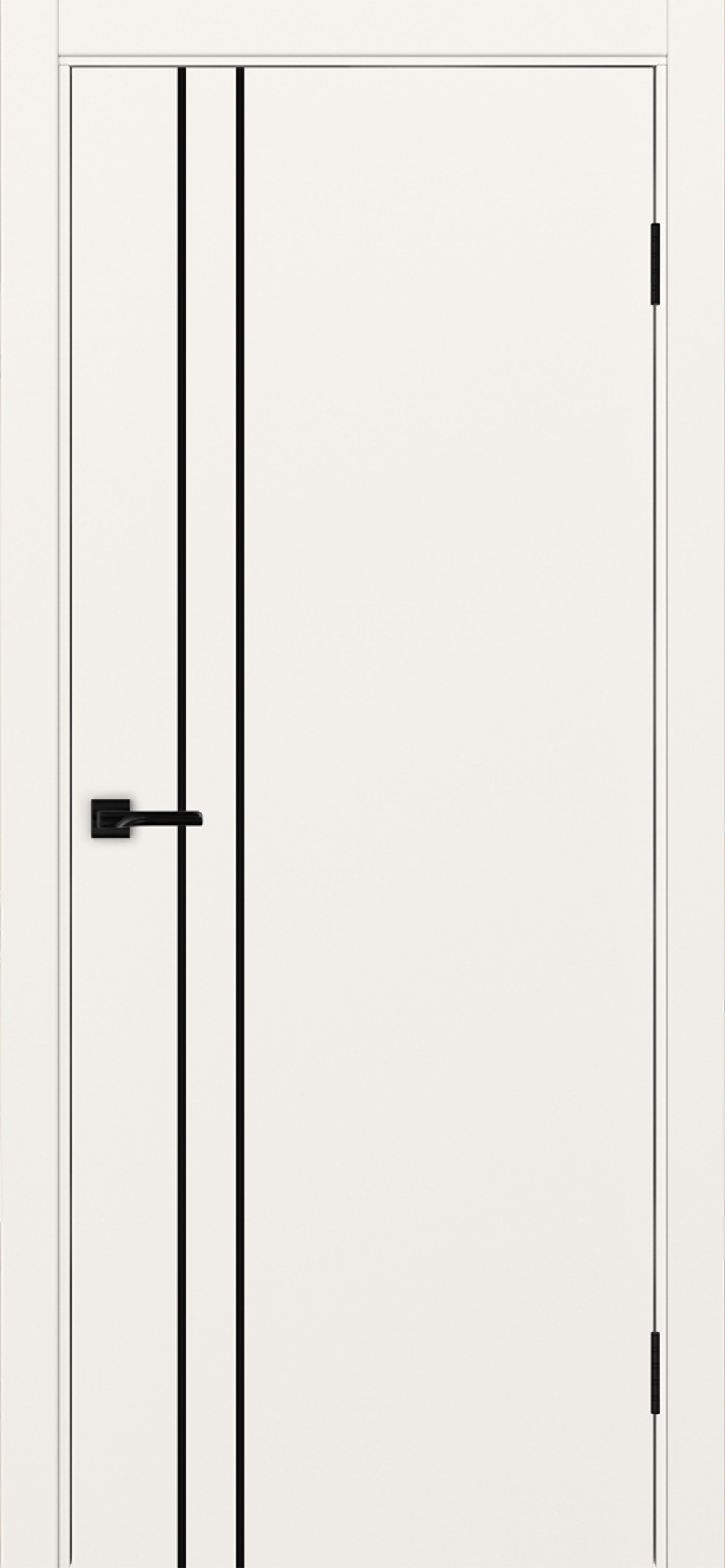 Межкомнатная дверь Optima Porte НЕАПОЛЬ 205 Молдинг SB (матовый чёрный), Чёрная кромка