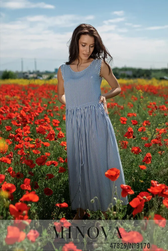 Платье 3170-Голубой Minova