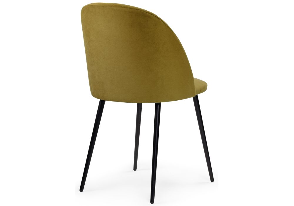 Стул на металлокаркасе Зест микровелюр 12 / черный глянец