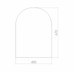 Зеркало MIXLINE "Аркада" 490*670 (ШВ) б/полки с фацетом