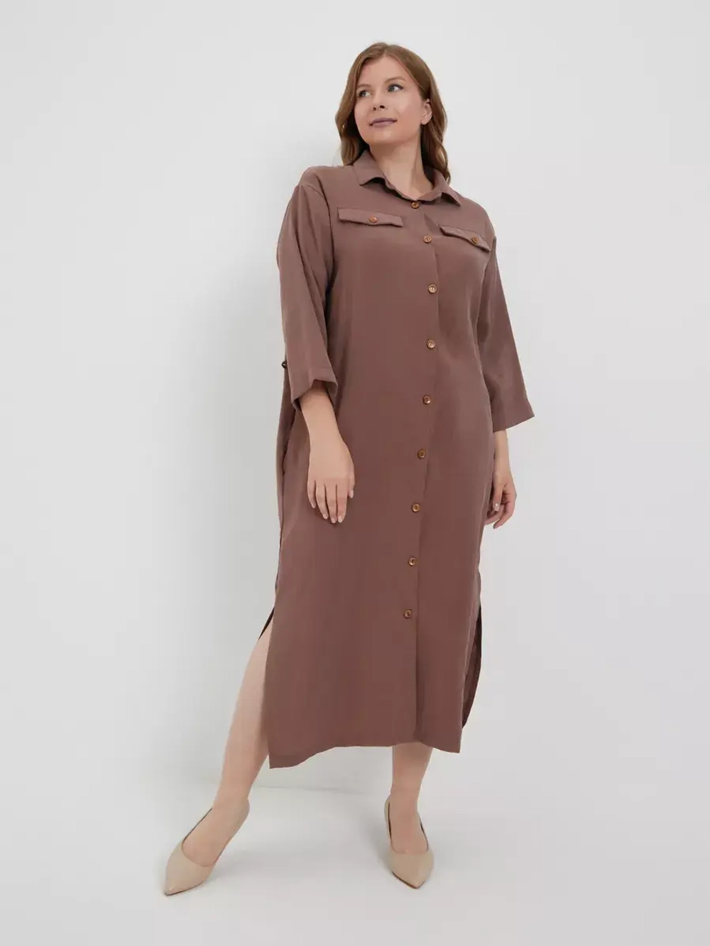 Платье-рубашка с поясом